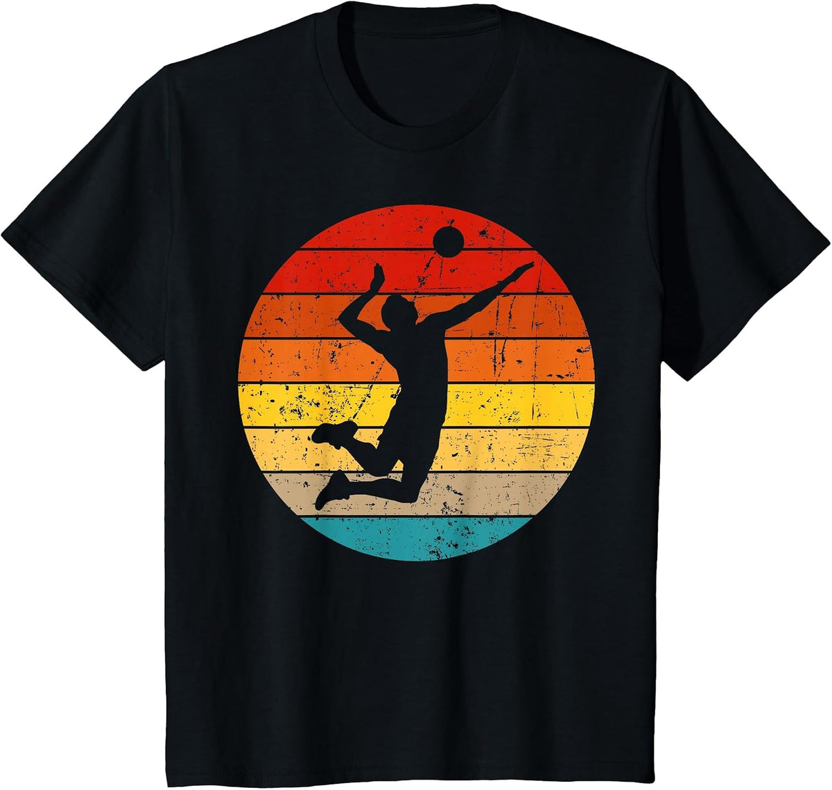 Vintage Volleyball Design for Men Women Volleyball Player T-Shirt - Black