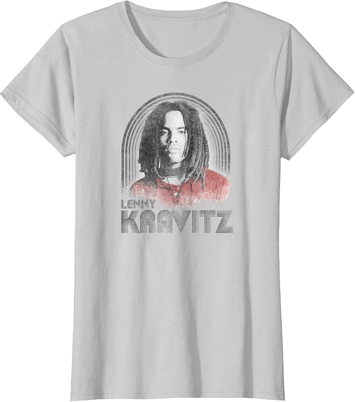 Lenny Kravitz – Retro Lines Logo T-Shirt - Silver Grey