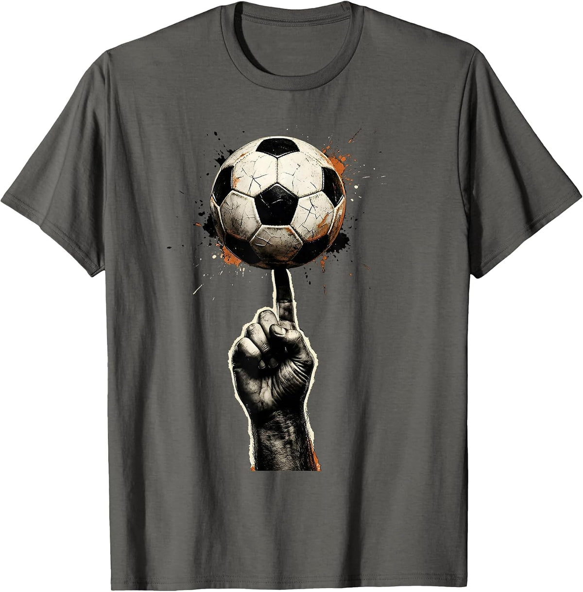 Men's Soccer Dad Ball Balancing Fingertip Graphic T-Shirt - Asphalt Grey