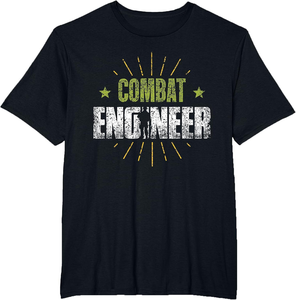 Combat Engineer Veteran's Day Veterans Combat Veteran T-Shirt - Black