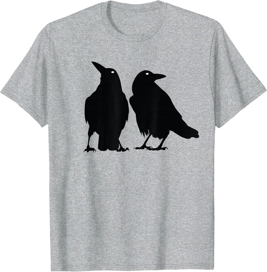 Murder of Crows Funny and Sarcastic Bird Raven & Crow Lover T-Shirt - Heather Grey