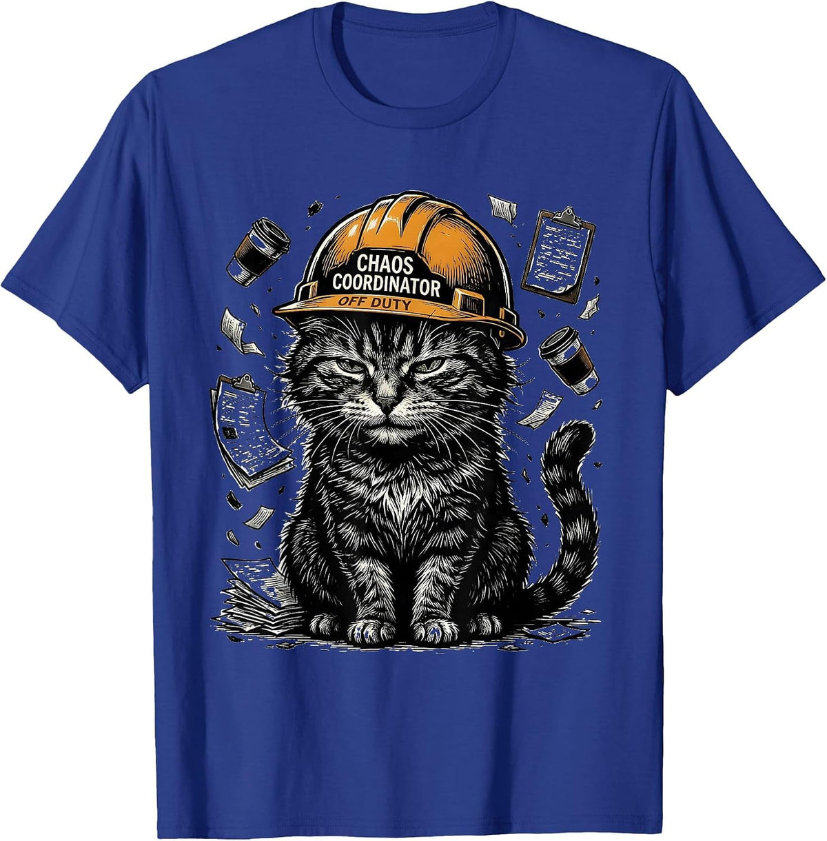 Chaos Coordinator Off Duty Funny Humor Design T-Shirt - Royal Blue