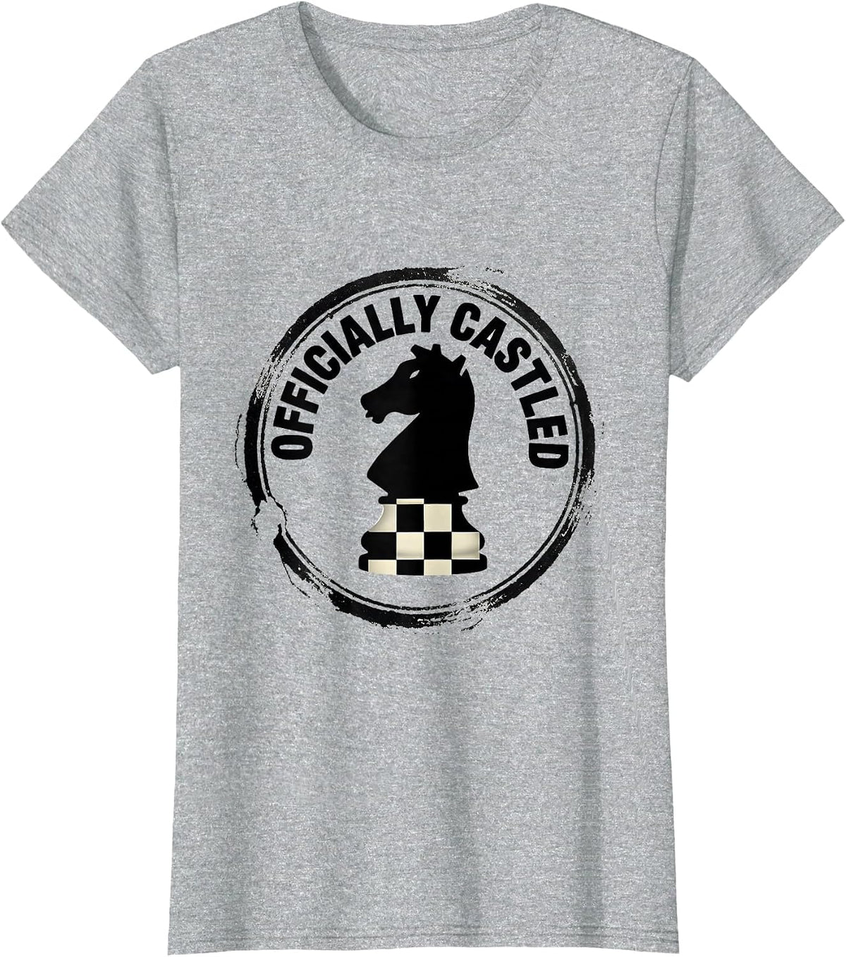 Officially Castled Funny Chess Player Gift Chess Lover Humor T-Shirt - Heather Grey