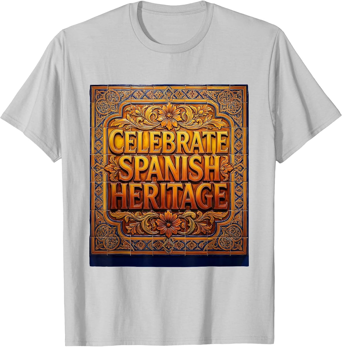 Men's Celebrate Spanish Heritage Month Graphic Design T-Shirt - Silver Grey