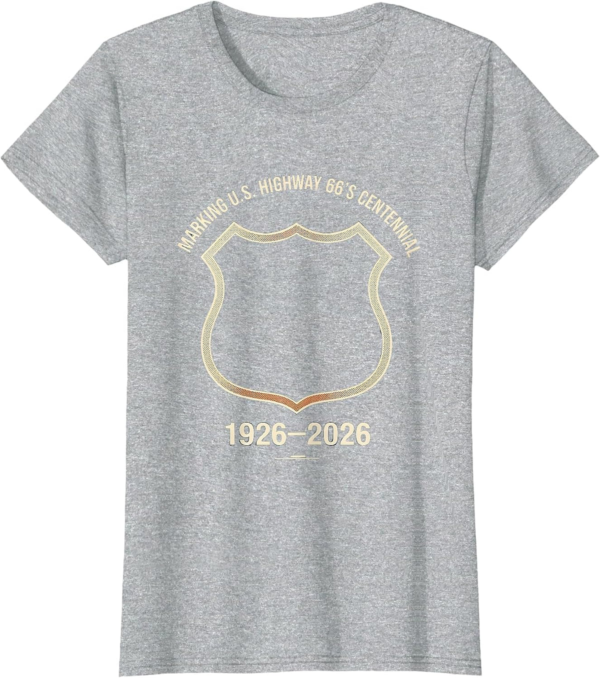 Women's Marking U.S. Highway 66's Centennial, 1926–2026 Vintage T-Shirt - Heather Grey