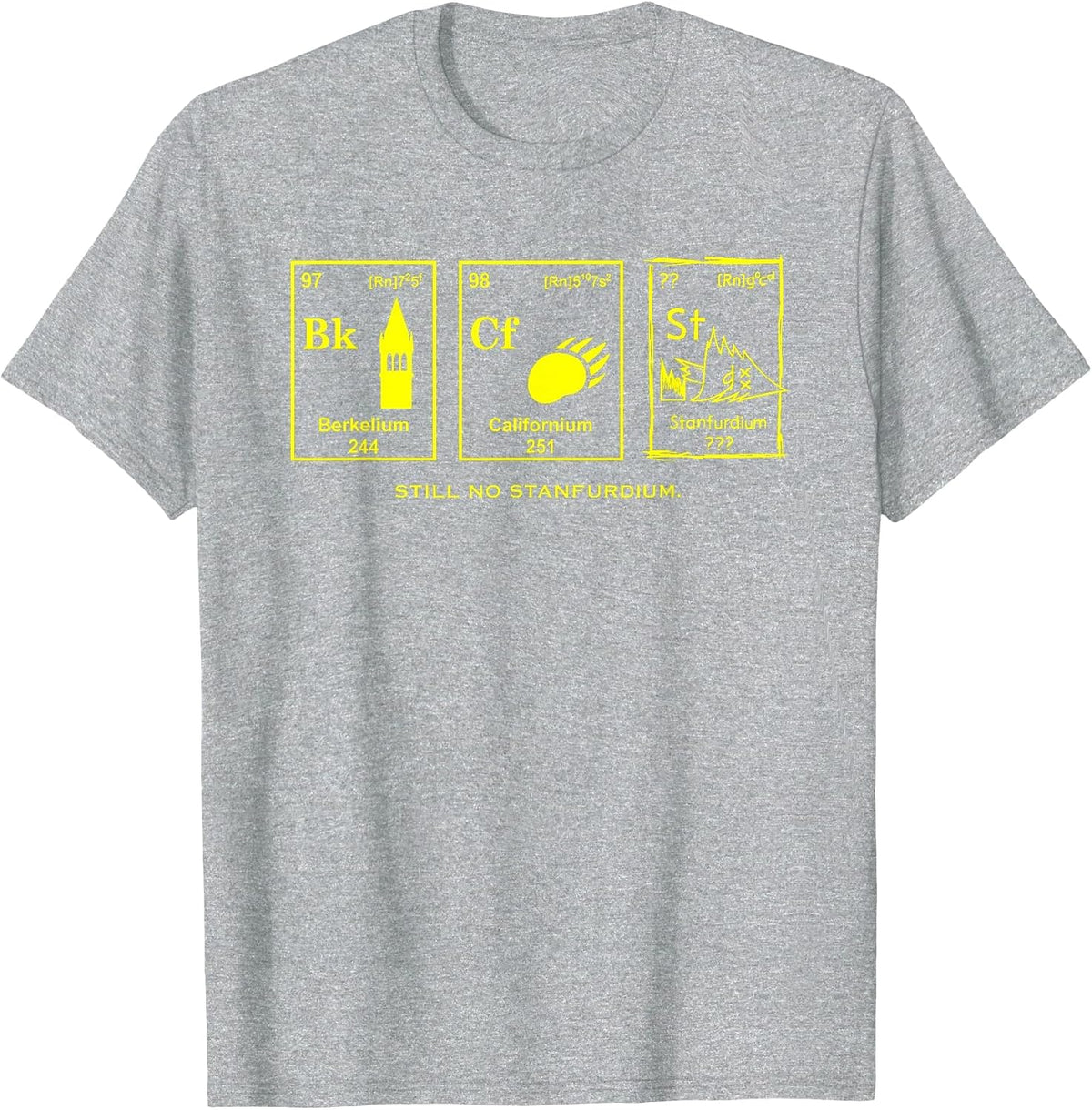 Still No Stanfurdium Chemistry T-Shirt - Heather Grey