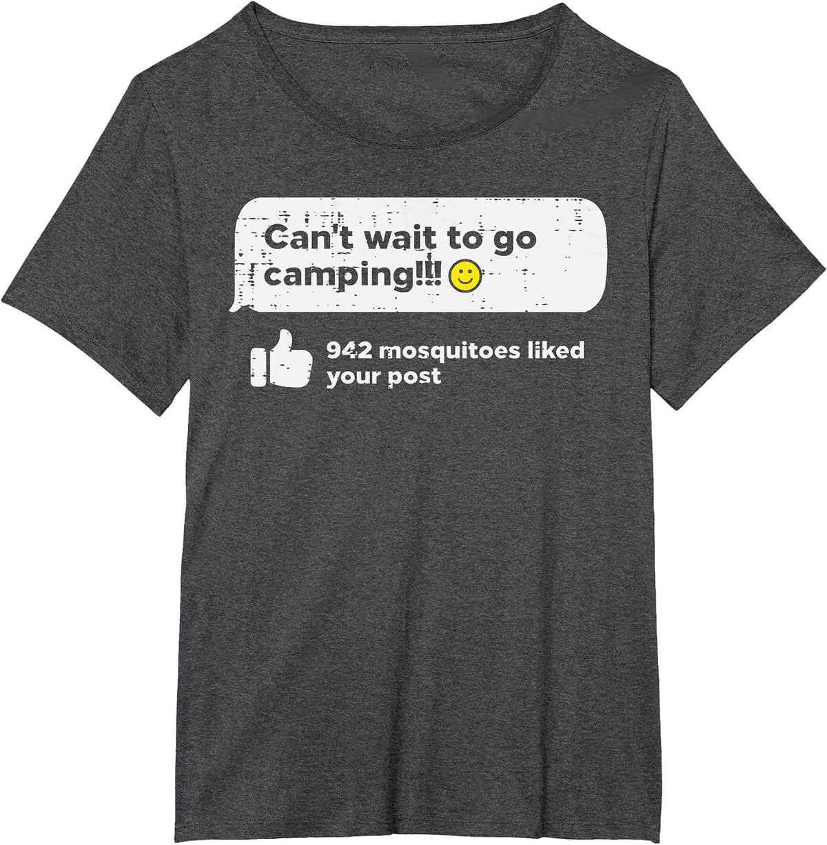 Cant Wait Go Camping Mosquitoes Camper Women Girls Kids Men T-Shirt - Dark Heather Grey