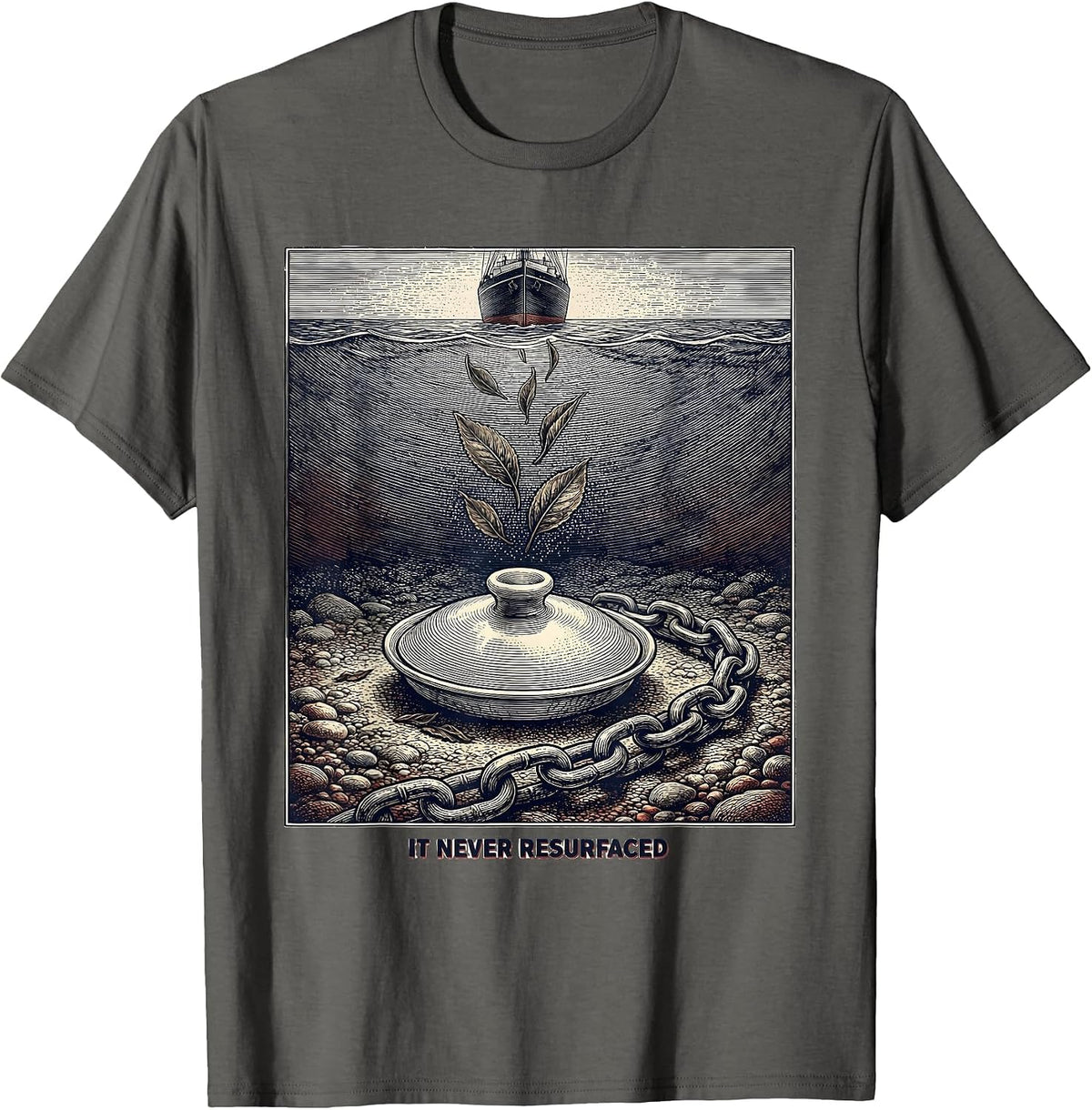 Men's It Never Resurfaced Funny History Teacher 4th Of July T-Shirt - Asphalt Grey