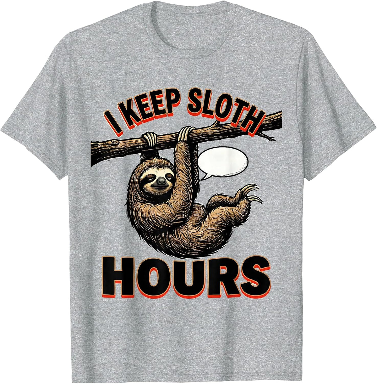 Men's I Keep Sloth Hours Funny Sloth Lover Humor Gift T-Shirt - Heather Grey