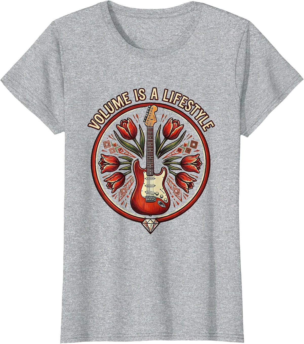 Volume Is a Lifestyle Metal Band Graphic T-Shirt - Heather Grey
