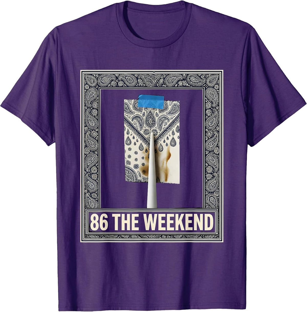 86 The Weekend Funny Chef Line Cook Kitchen Slang Humor T-Shirt - Purple