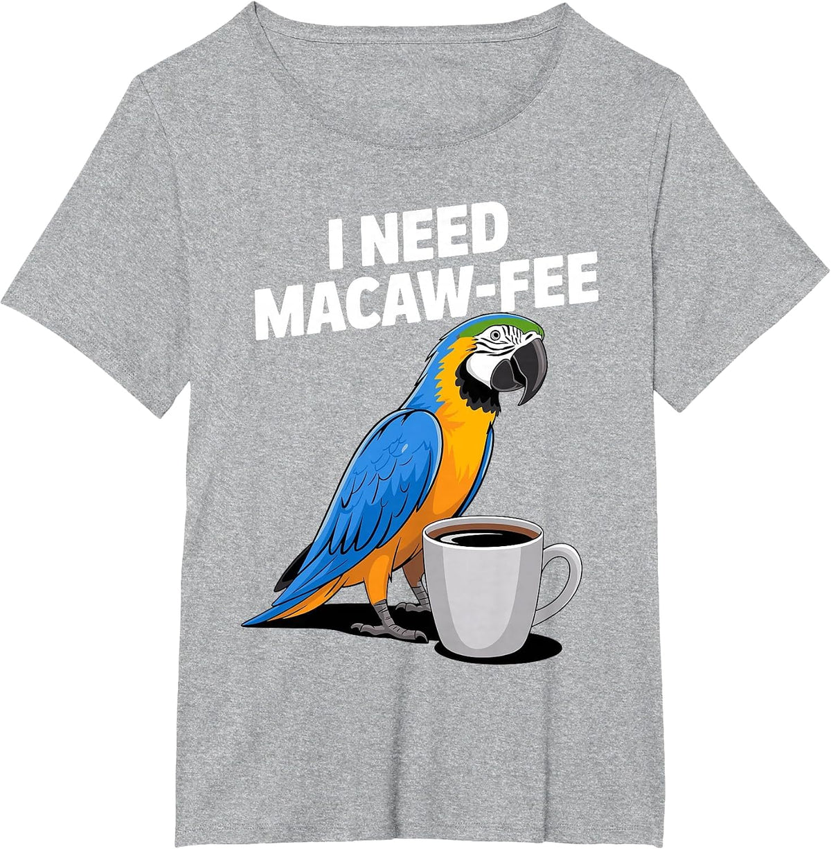 Cool Parrot Design for Men Women Tropical Bird Parrot Lover T-Shirt - Heather Grey