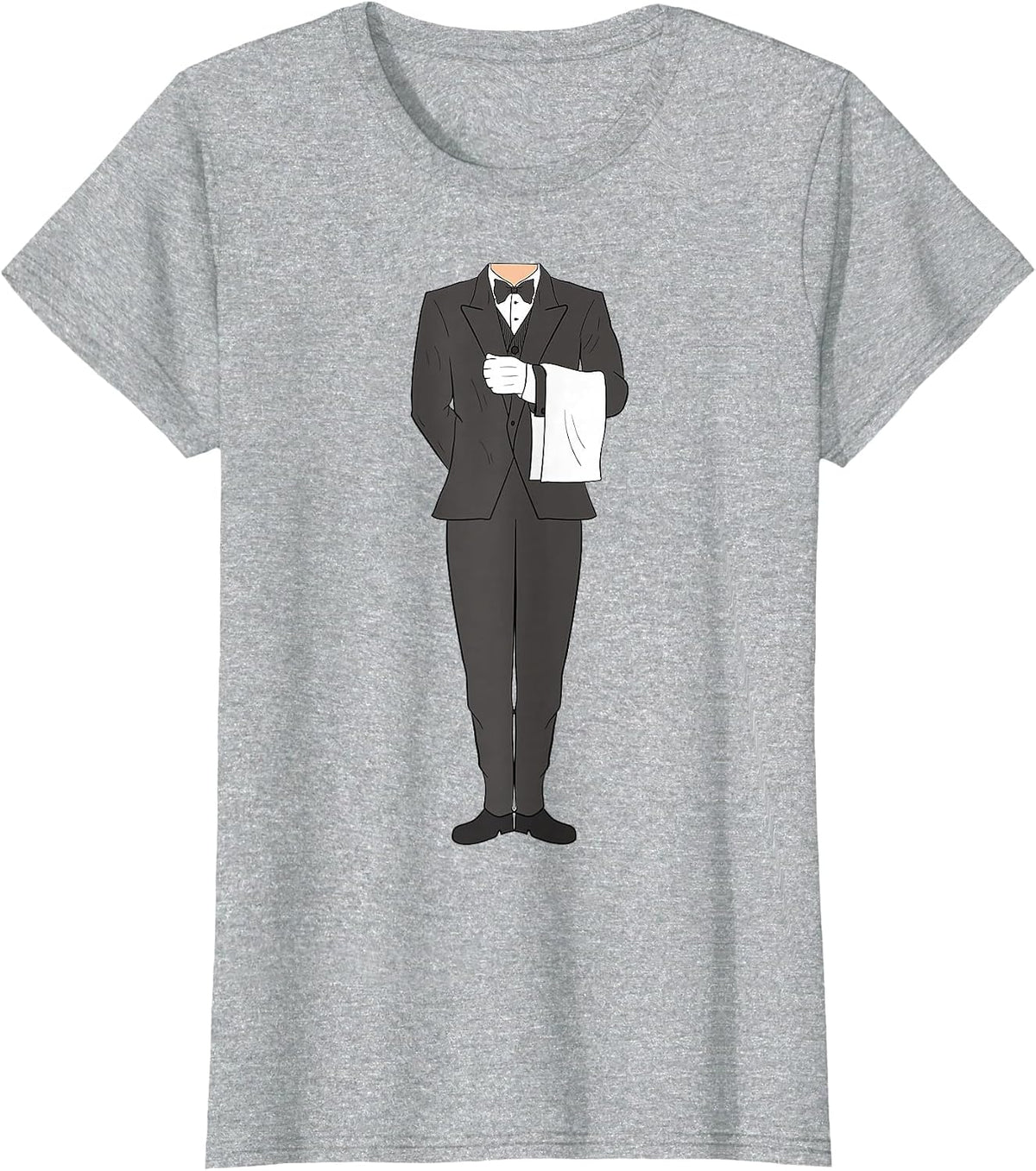 Butler Halloween Costume Outfit Funny T-Shirt - Heather Grey