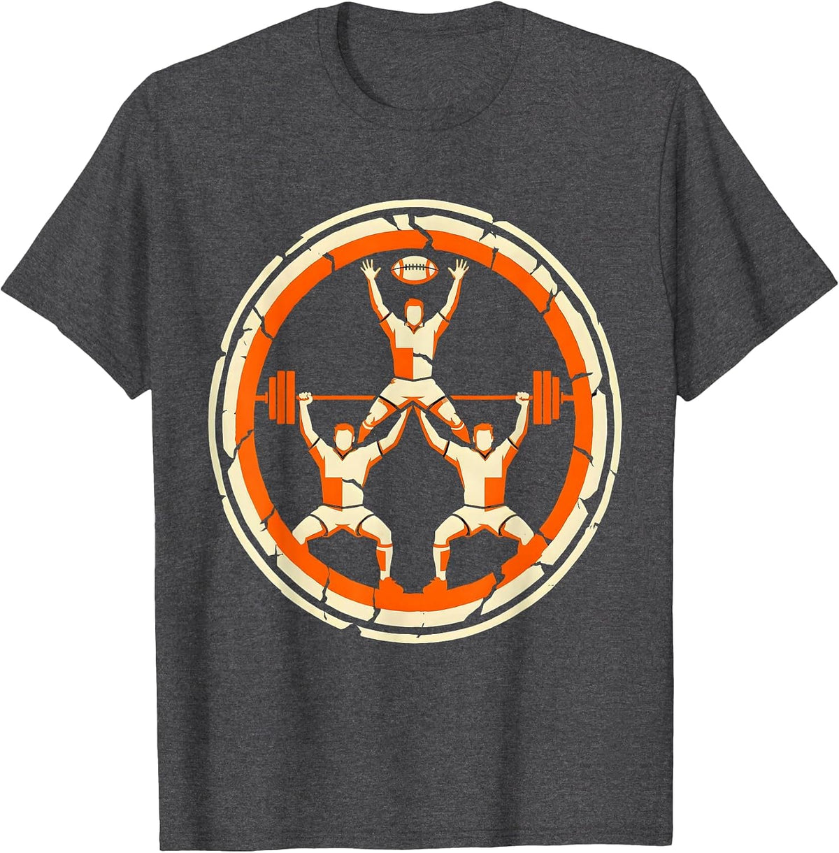 Men's Rugby Lineout Lift Graphic Tee T-Shirt - Dark Heather Grey