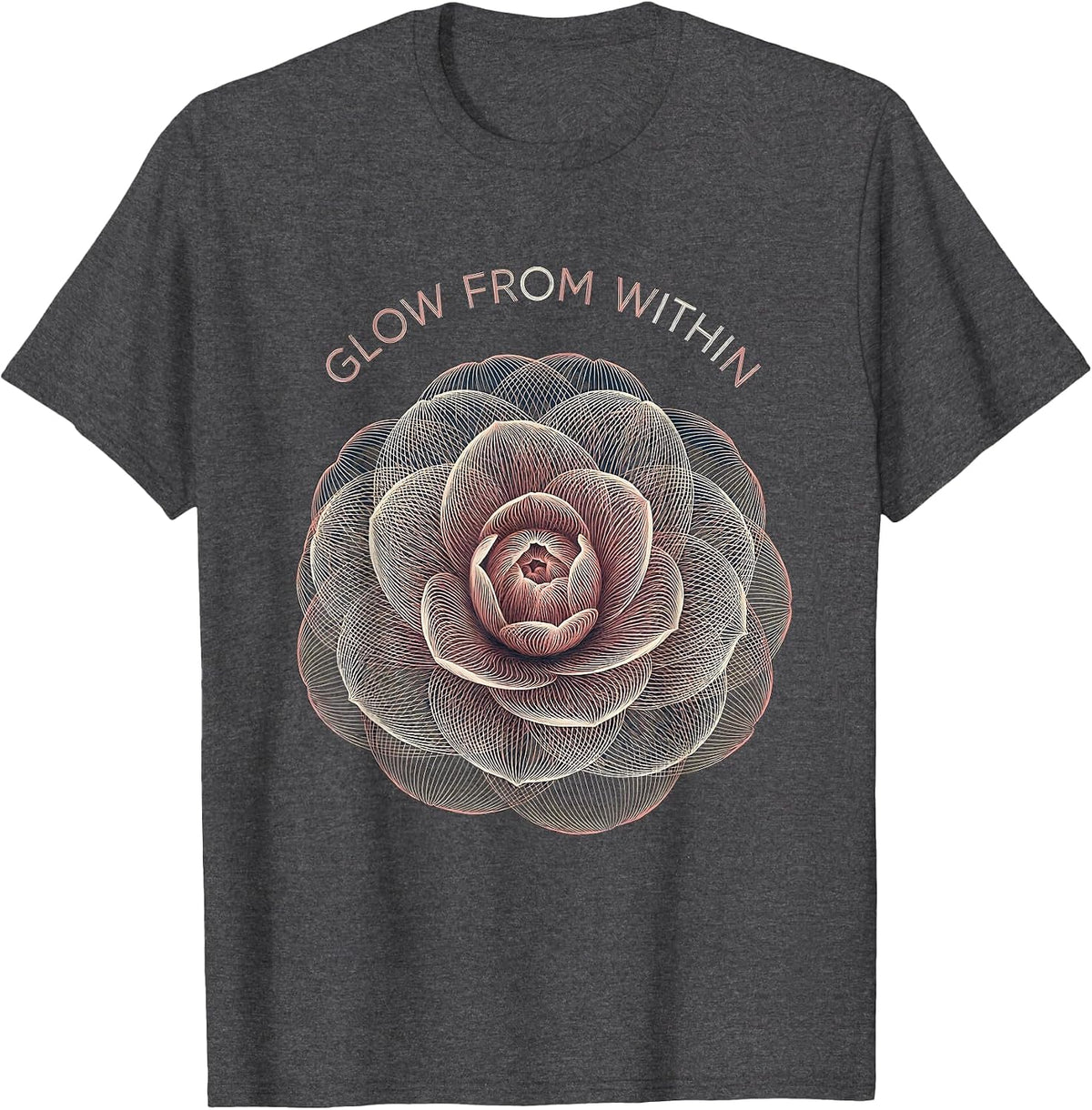 Glow From Within K-Beauty Skincare Design T-Shirt - Dark Heather Grey