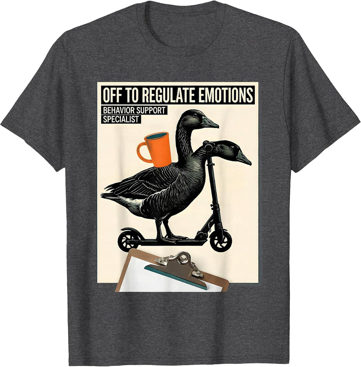 Off to Regulate Emotions — Behavior Support Specialist T-Shirt - Dark Heather Grey