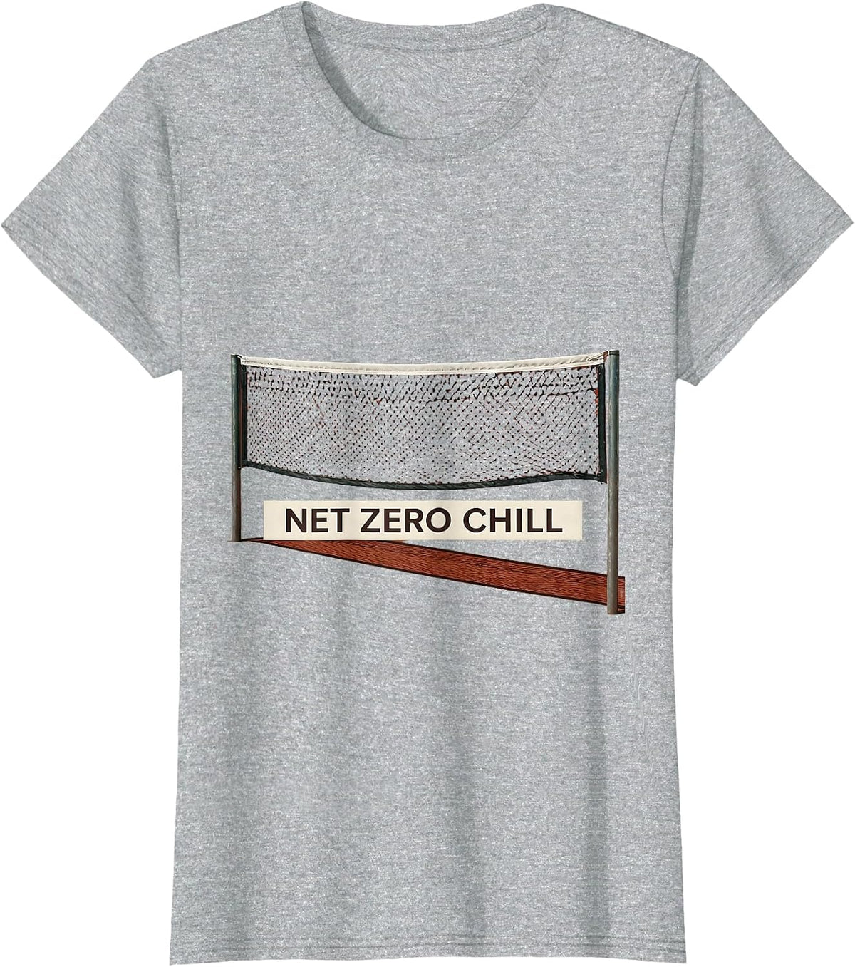 Net Zero Chill Tennis Graphic Design T-Shirt - Heather Grey