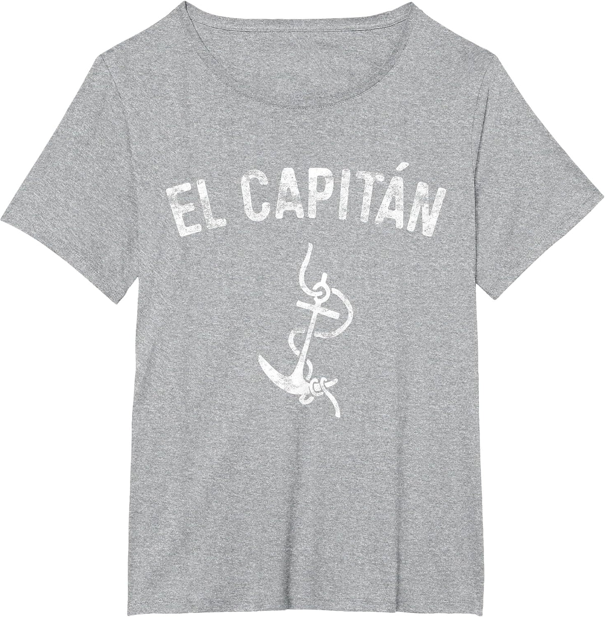 El Capitan Shirt Men Women Anchor Boat Captain Skipper T-Shirt - Heather Grey