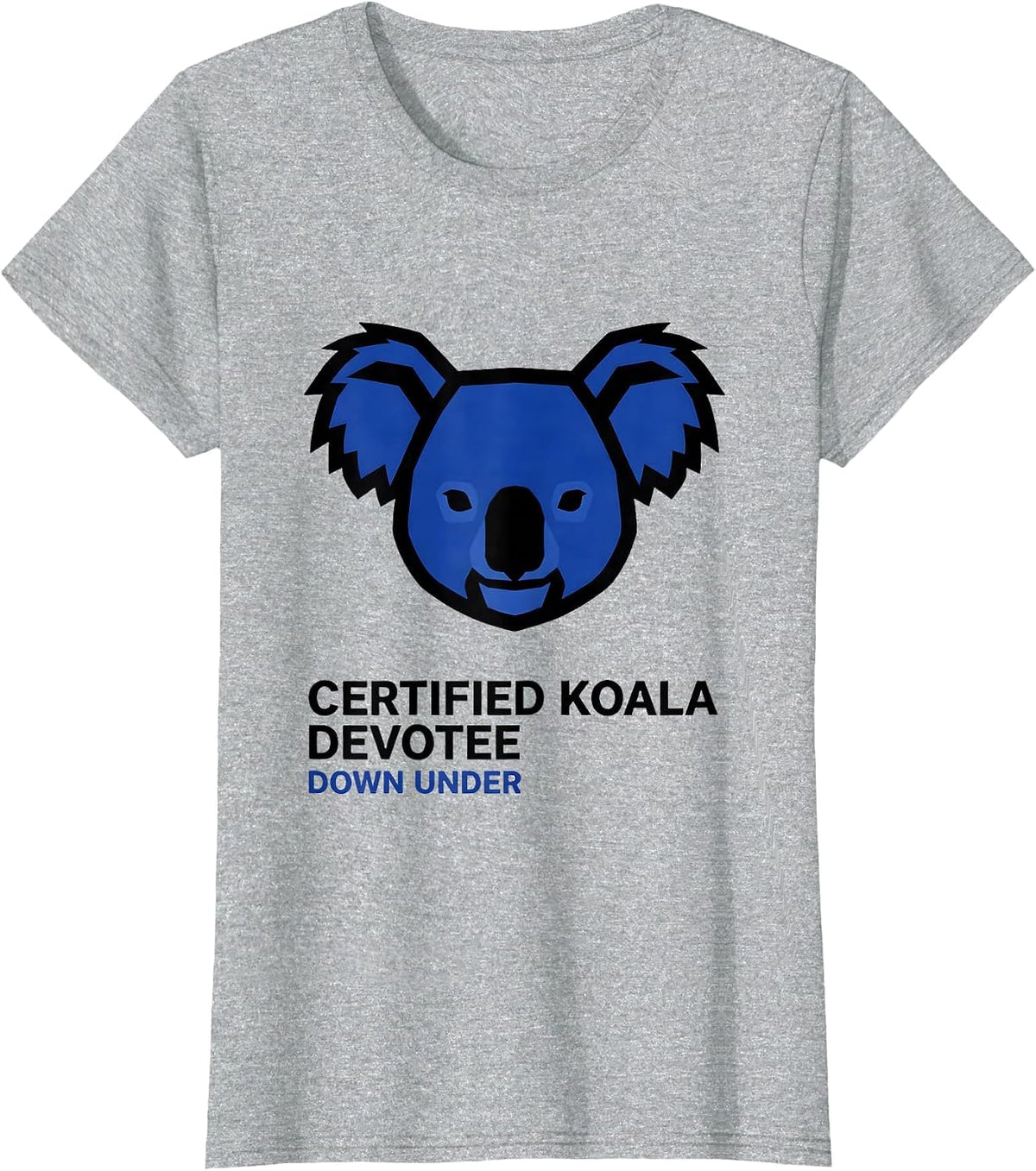 Women's Certified Koala Devotee Down Under Australian Wildlife T-Shirt - Heather Grey