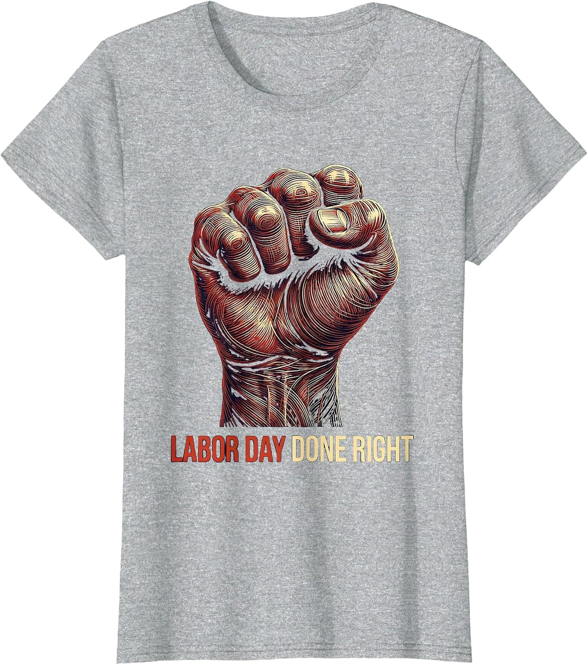 Labor Day Done Right Festive Celebration Design T-Shirt - Heather Grey