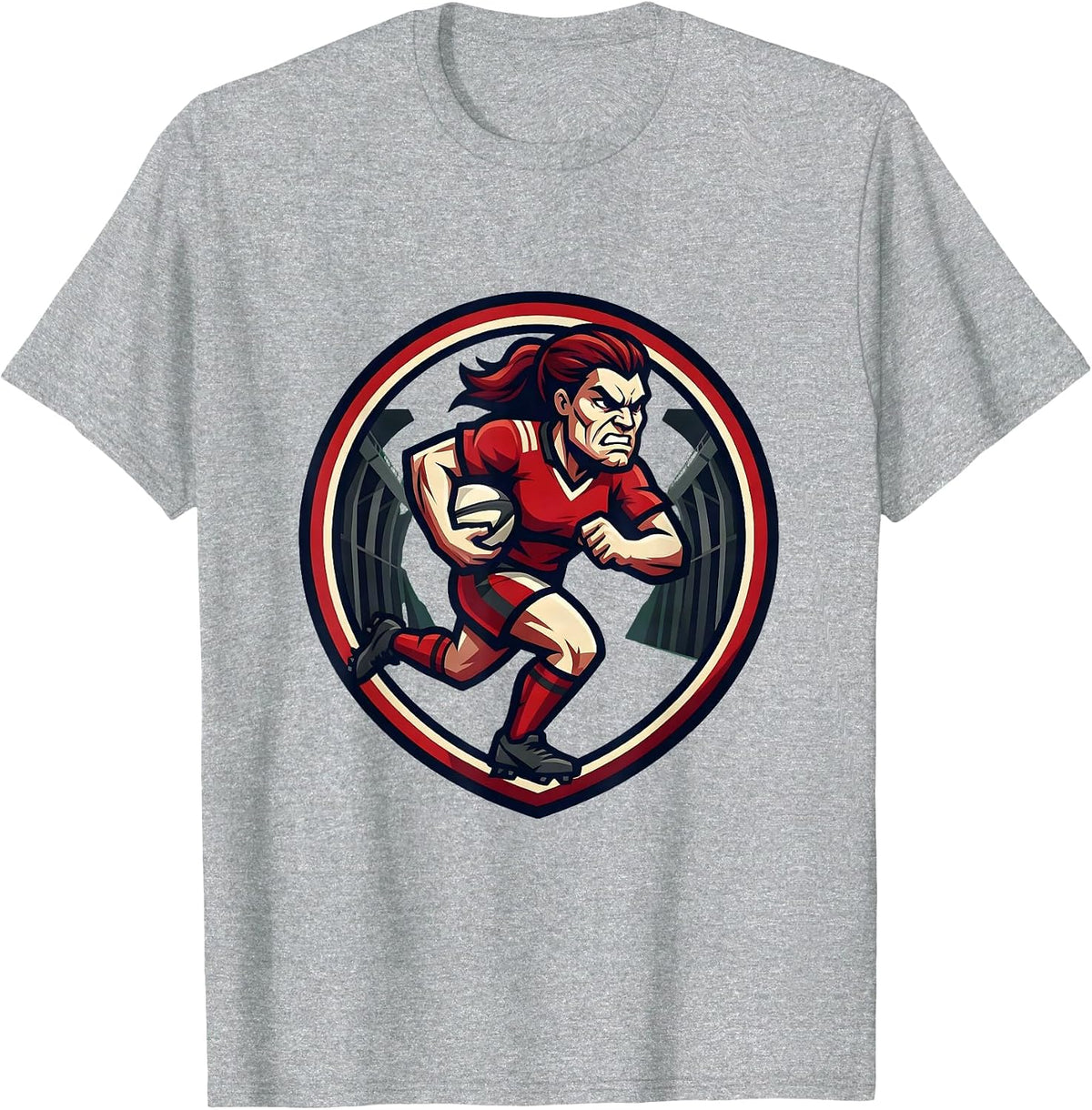 Men's Rugby Team Tunnel Walk Graphic Design T-Shirt - Heather Grey