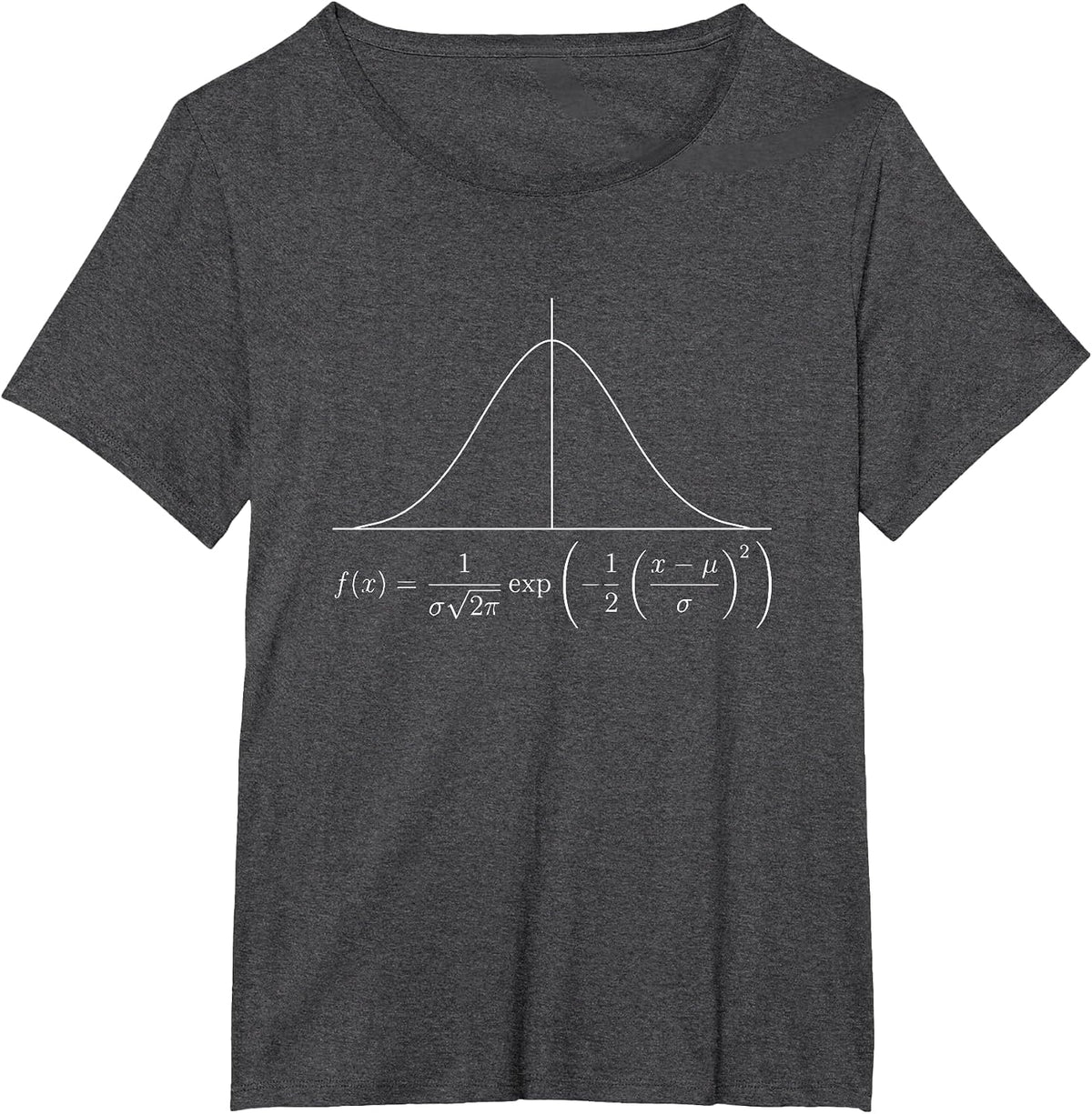 Probability Density Function Normal Distribution Equation T-Shirt - Dark Heather Grey