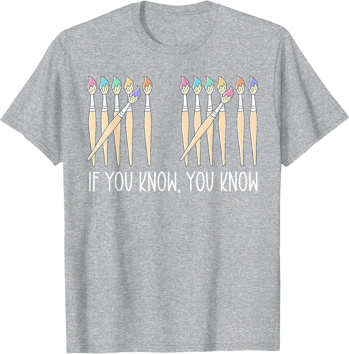 If You Know You Know Art Teachers Students 67 Six Seven Meme T-Shirt - Heather Grey