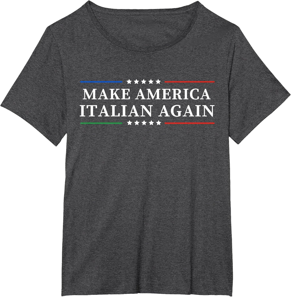 Funny Make America Italian Again Italian Pride Tees Apparel T-Shirt - Dark Heather Grey