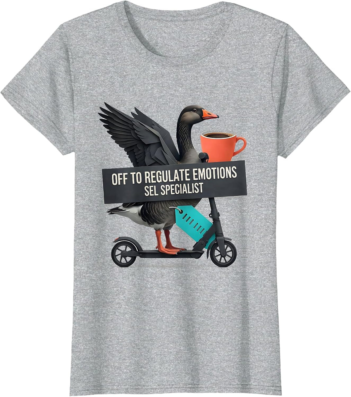 Women's Off to Regulate Emotions — SEL Specialist Funny T-Shirt - Heather Grey