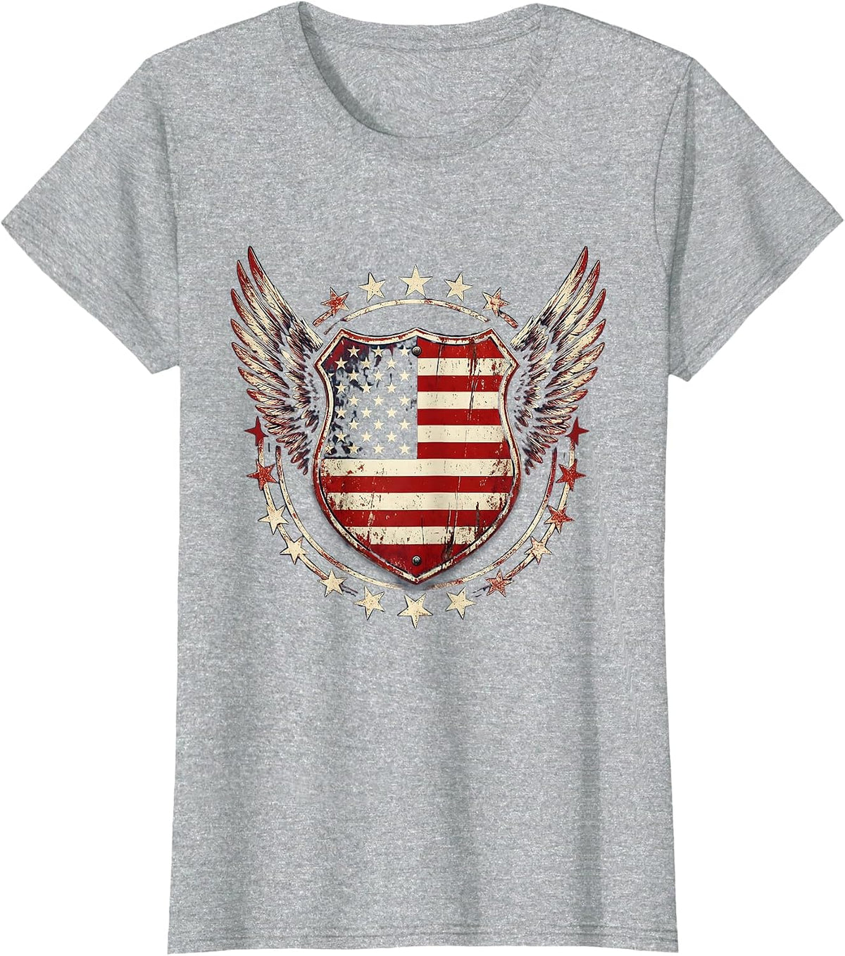 Vintage Route 66 Highway Sign at Dusk T-Shirt - Heather Grey