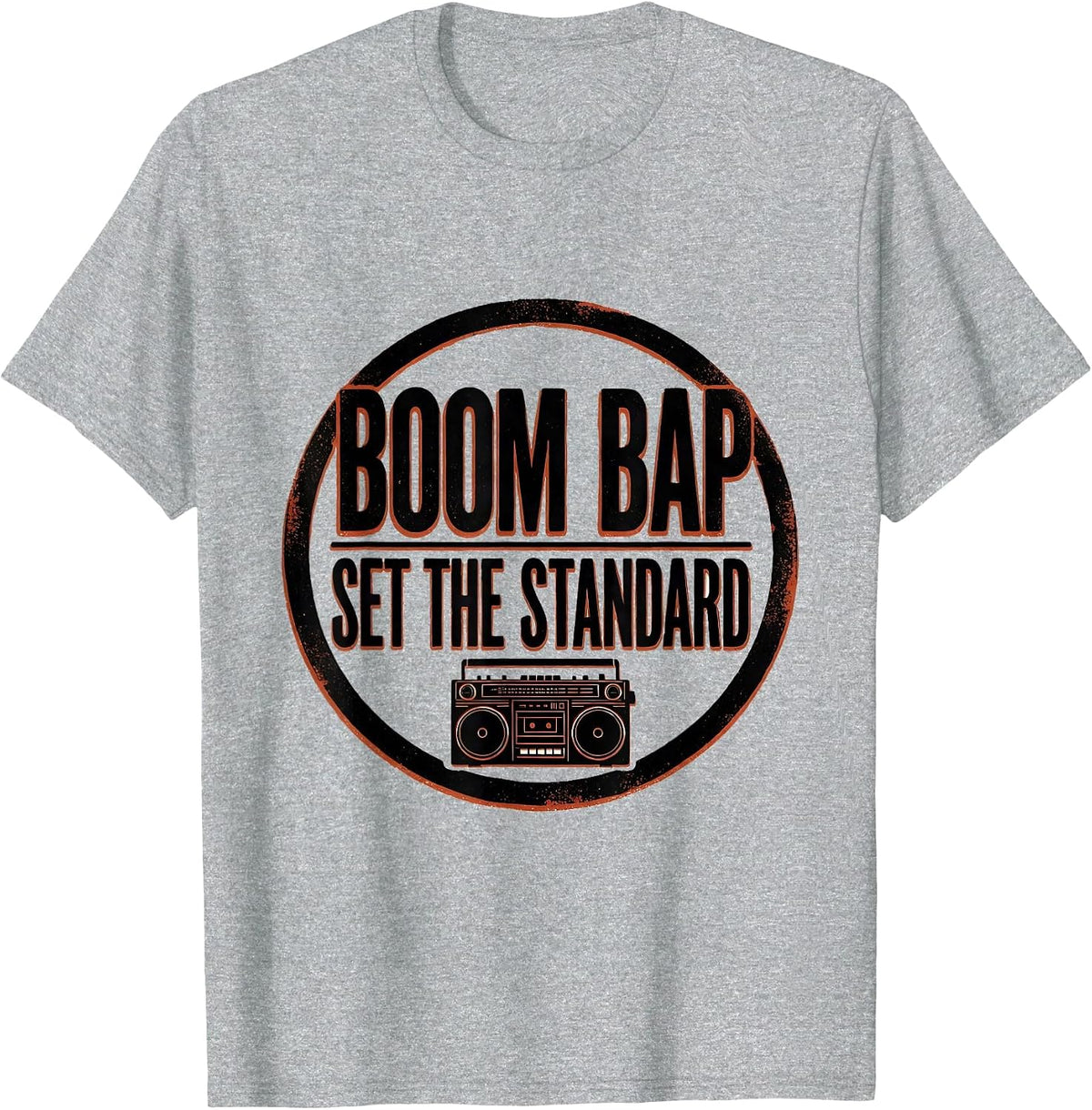 Men's Boom Bap Set The Standard Vintage Rap Lyric Quote 90s T-Shirt - Heather Grey