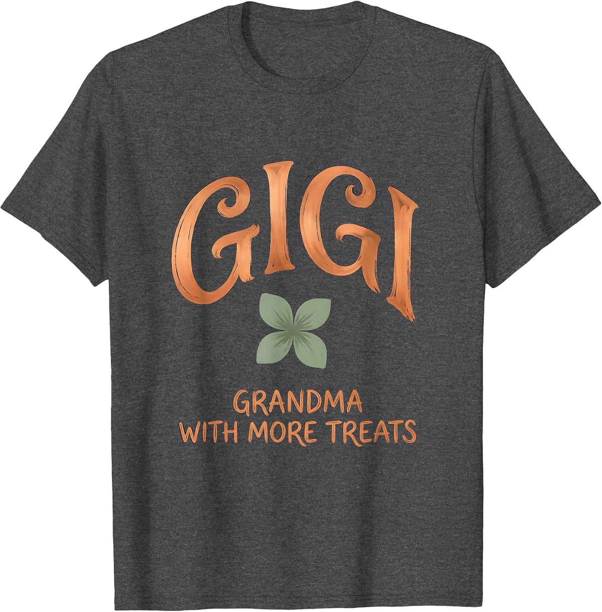 Men's Gigi Grandma With More Treats Funny Grandma Gift Boho T-Shirt - Dark Heather Grey