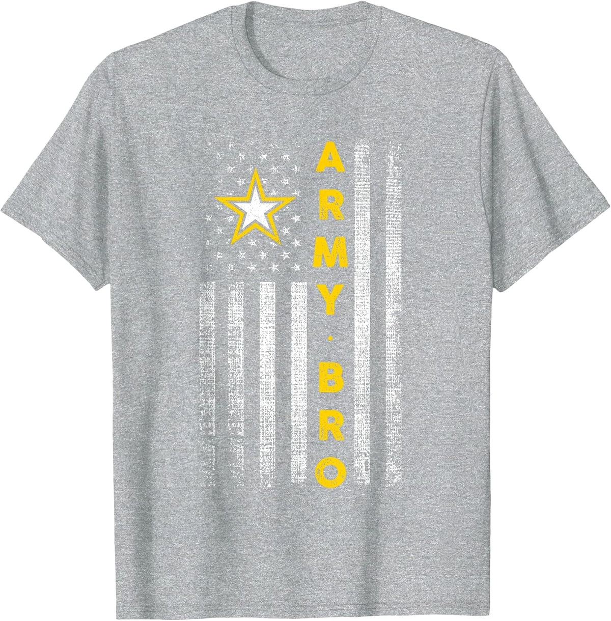 Patriotic Army Brother - United States Flag T-Shirt - Heather Grey