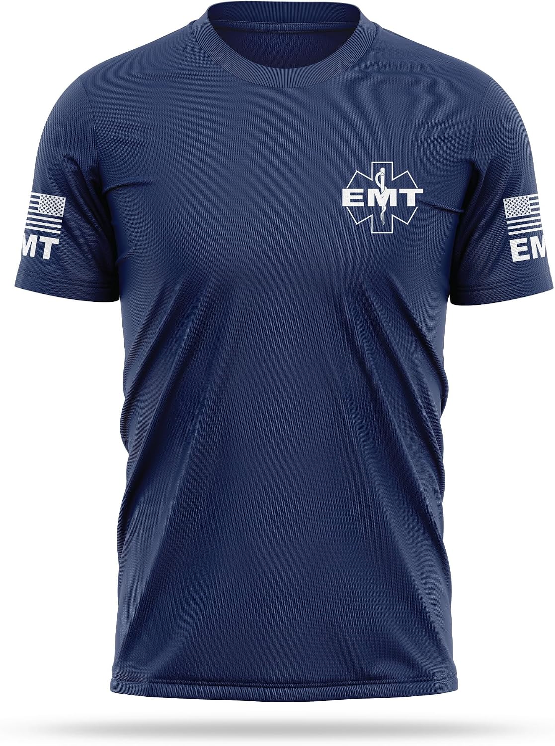 13Fifty EMT Training Utility Tee, Moisture Wicking - Navy & White