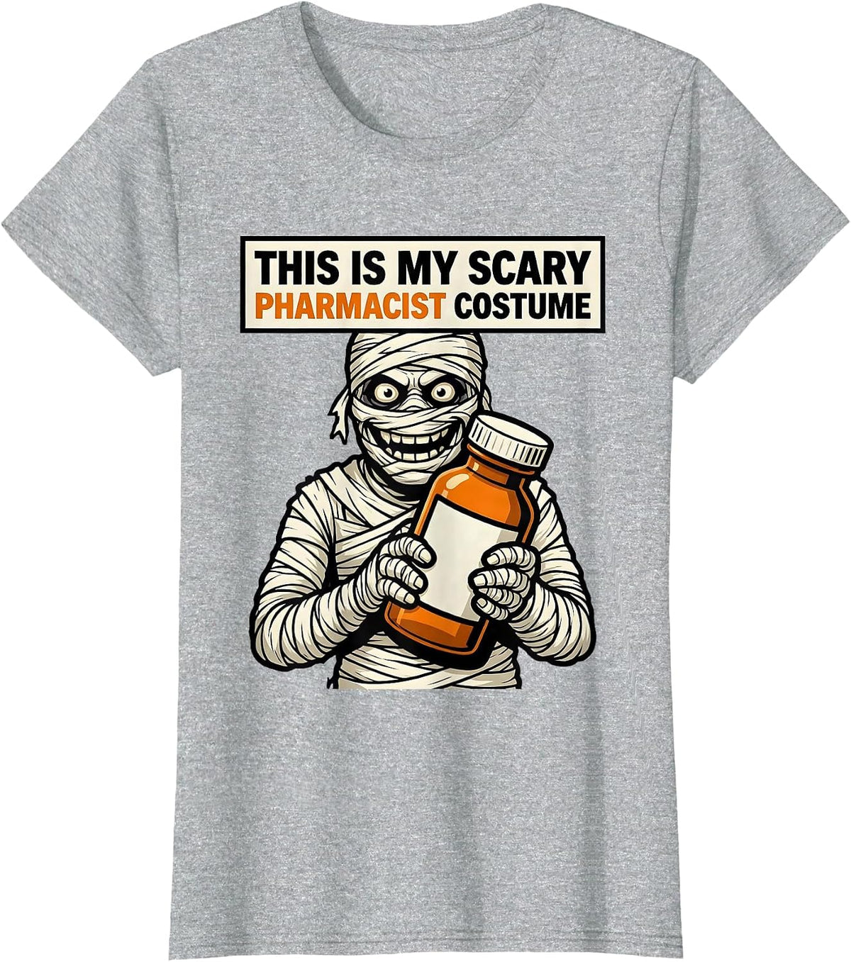 This Is My Scary Pharmacist Costume Funny Halloween T-Shirt - Heather Grey