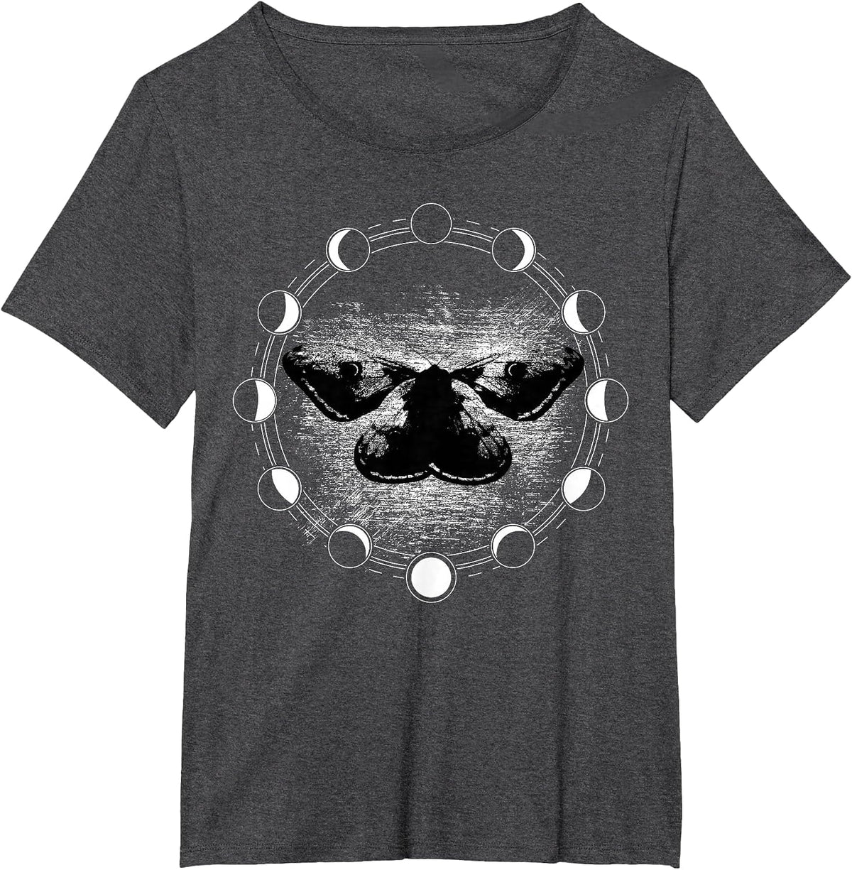 Moon Phases Blackcraft Mystic Occult Dark Design T-Shirt - Dark Heather Grey