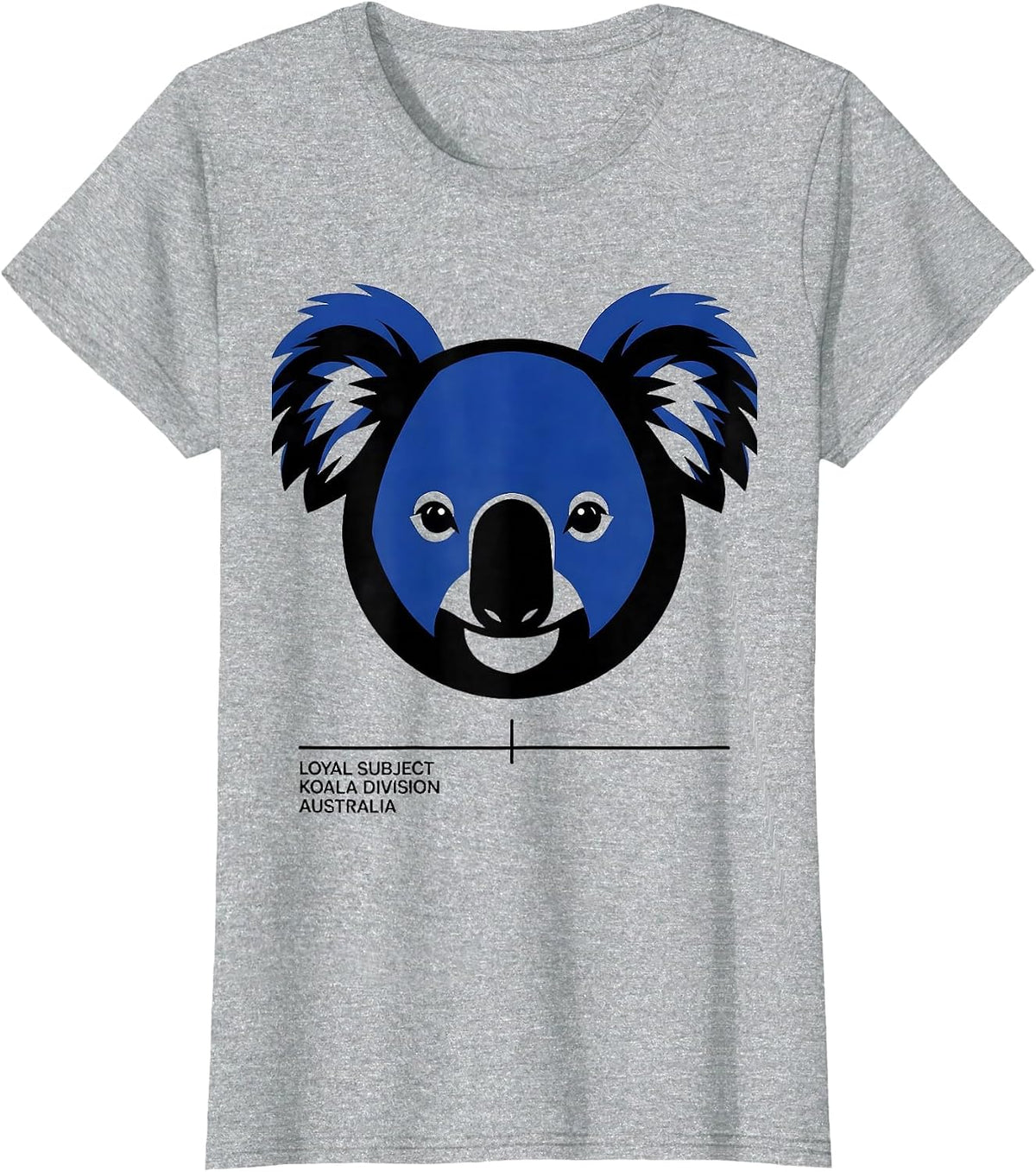 Women's Loyal Subject Koala Division Australia Travel Souvenir T-Shirt - Heather Grey