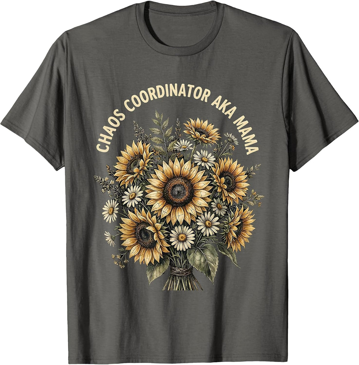 Men's Chaos Coordinator Aka Mama Funny Mom Design T-Shirt - Asphalt Grey