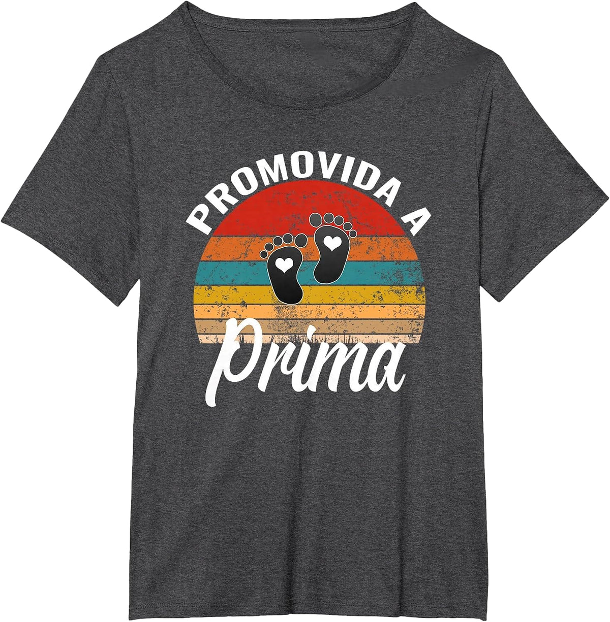 Promovida A Prima Spanish Pregnancy Announcement Cousin Girl T-Shirt - Dark Heather Grey