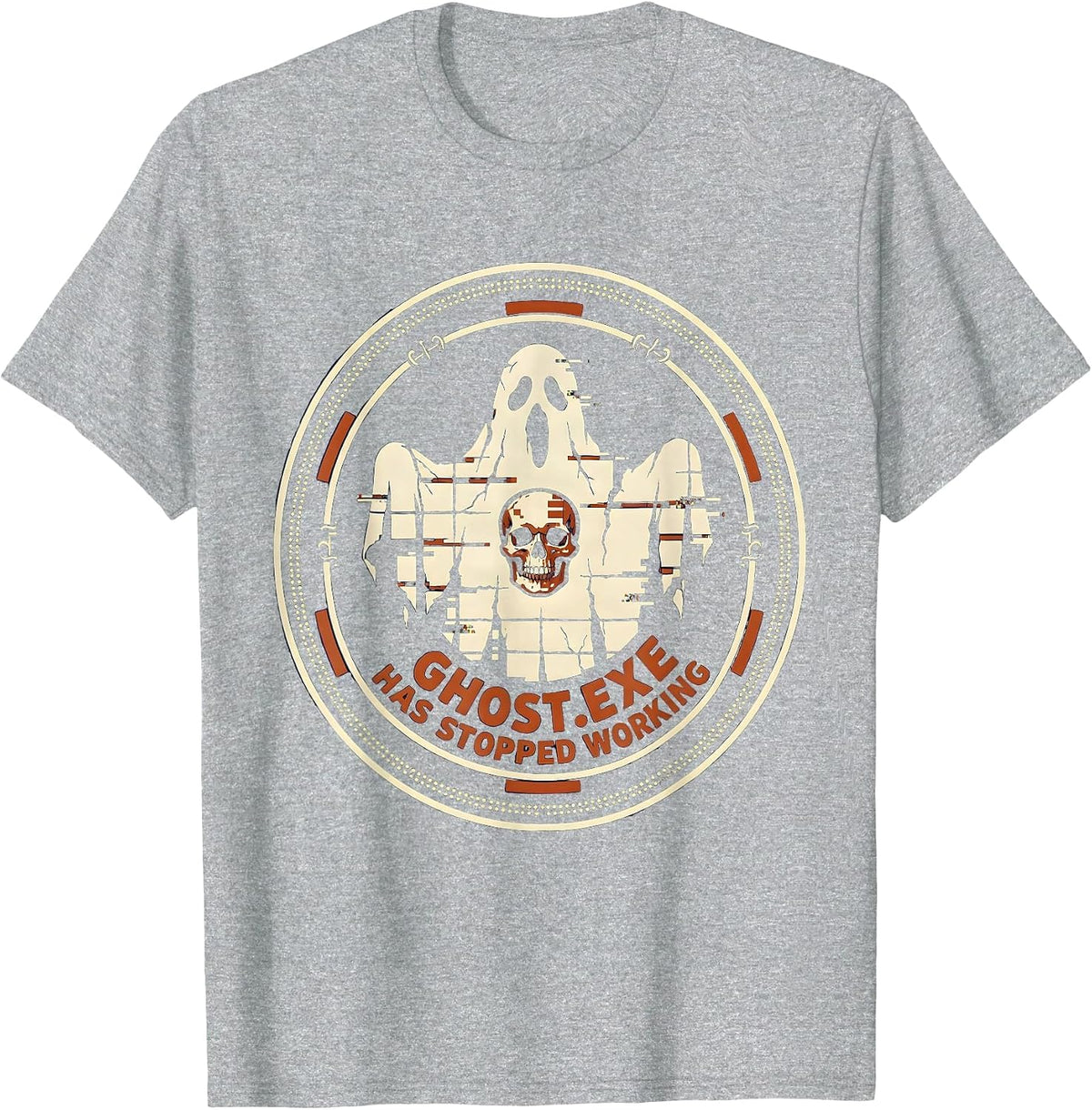 Men's Ghost.exe Has Stopped Working Halloween Meme T-Shirt - Heather Grey