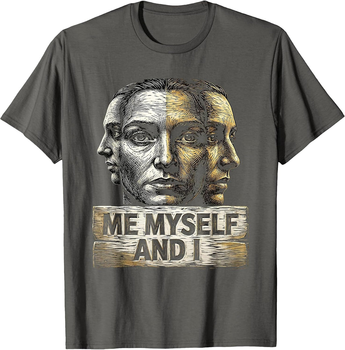 Me Myself And I Self-Love Graphic Design T-Shirt - Asphalt Grey