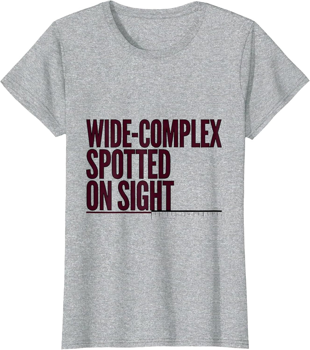 Wide-Complex Spotted On Sight Funny Cardiology Nurse Cardiac T-Shirt - Heather Grey