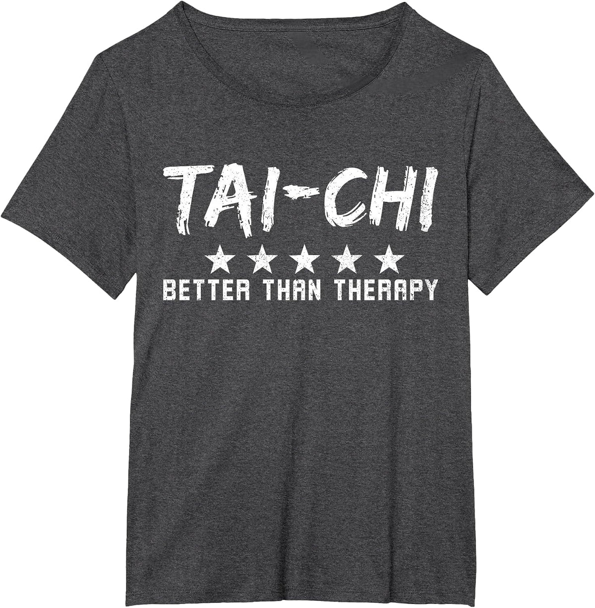Tai-Chi Better Than Therapy Funny Tai Chi T-Shirt - Dark Heather Grey