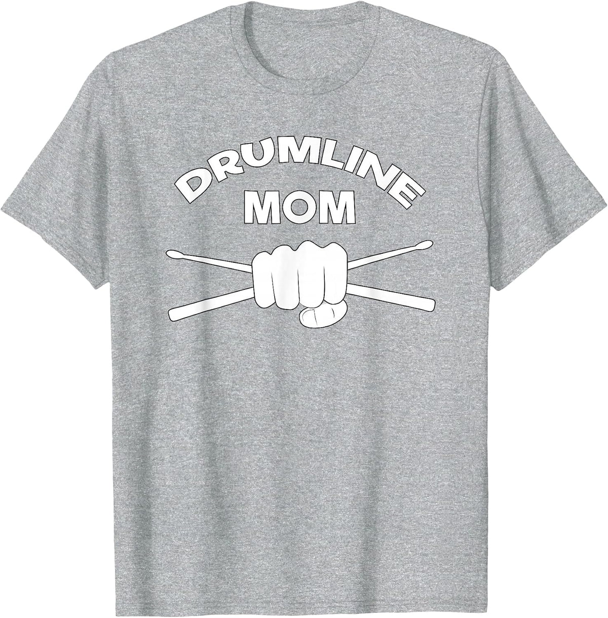 Drumline Mom Music Marching Band Support T-Shirt - Heather Grey