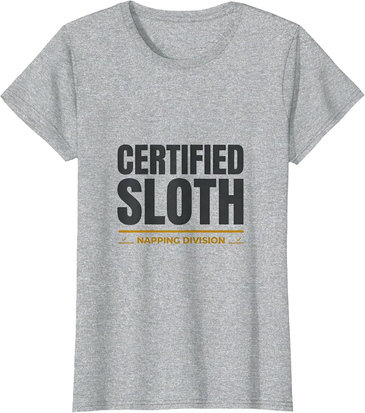 Women's Certified Sloth Napping Division Funny Sloth Humor Gift T-Shirt - Heather Grey
