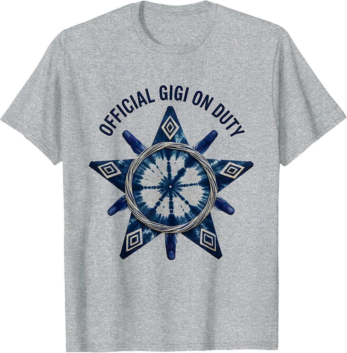 Men's Official Gigi On Duty Grandmother Design T-Shirt - Heather Grey