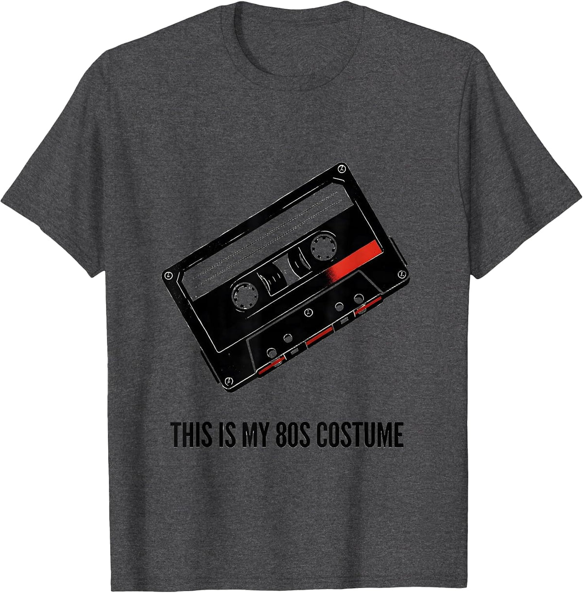 This Is My 80s Costume Funny Retro Party Throwback T-Shirt - Dark Heather Grey