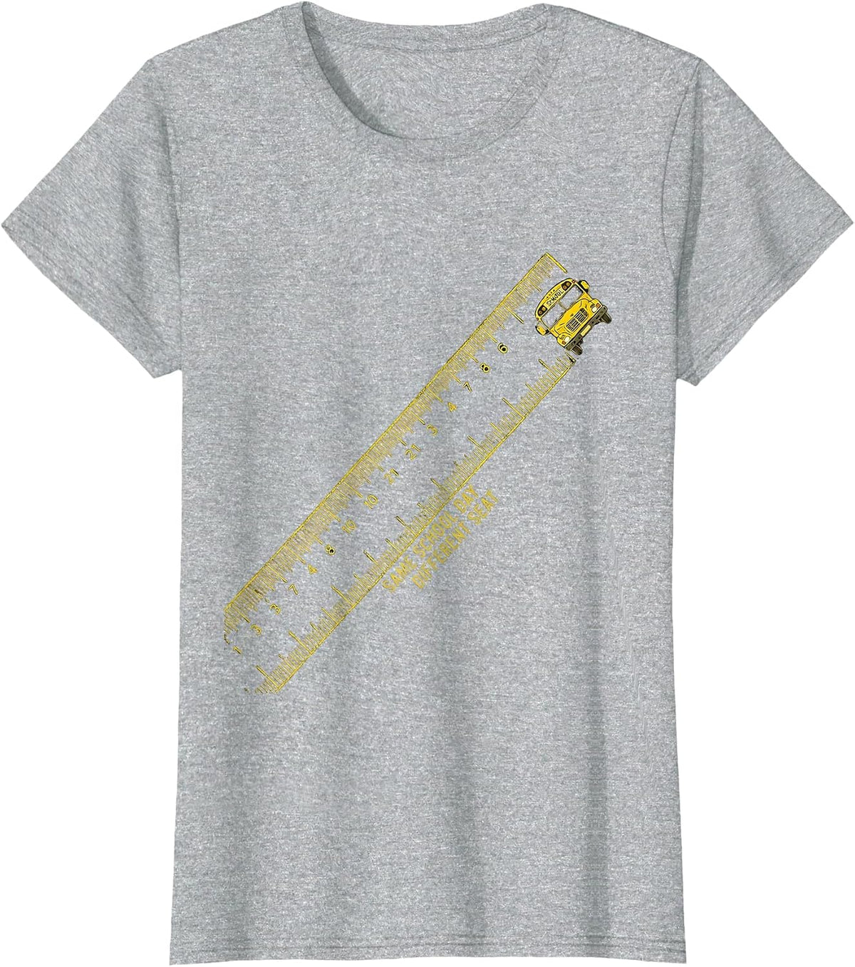 Women's Same School Day, Different Seat Funny School Bus Driver Gift T-Shirt - Heather Grey