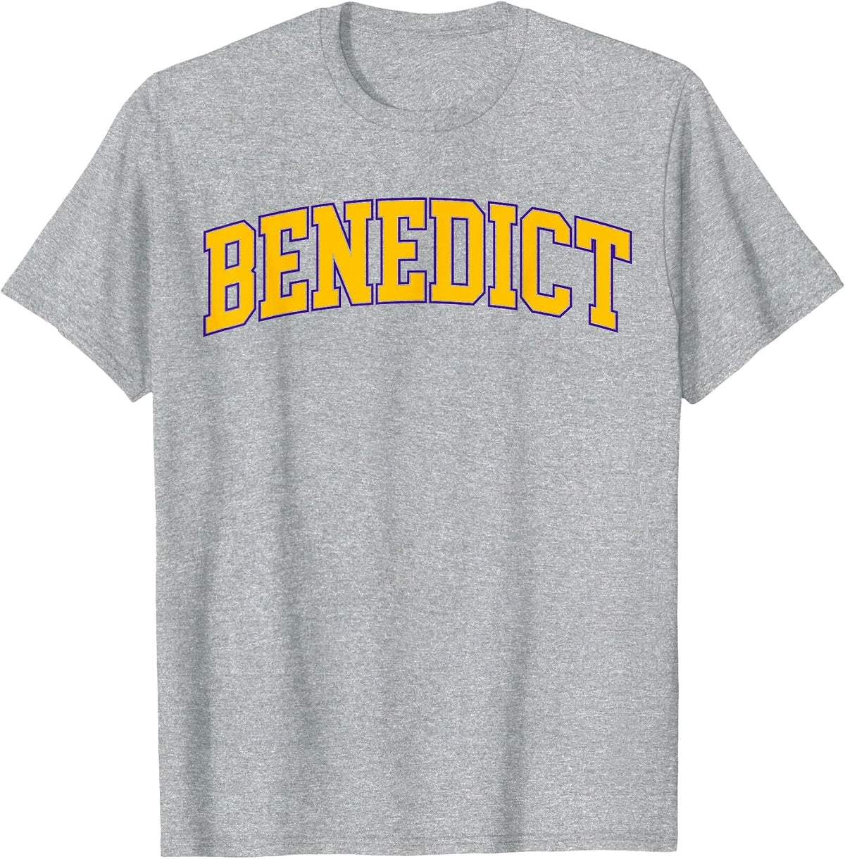 Benedict Vintage College Retro Men Women T-Shirt - Heather Grey