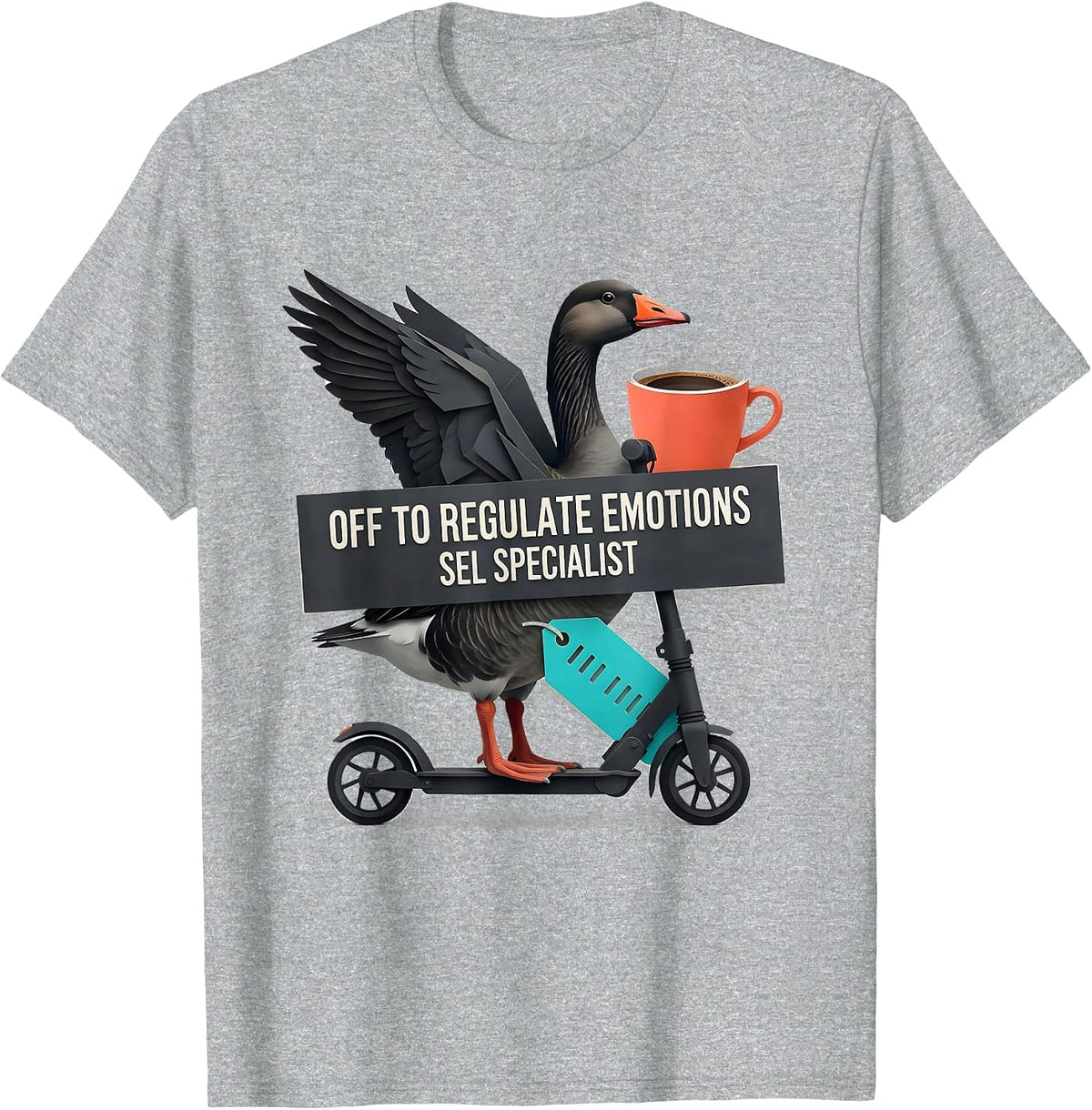 Men's Off to Regulate Emotions — SEL Specialist Funny T-Shirt - Heather Grey